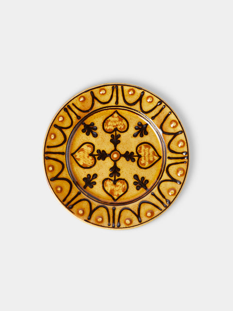 Fitch & McAndrew - Quartet Slipware Salad / Dessert Plate (7.5in/19cm) - Yellow - ABASK - 