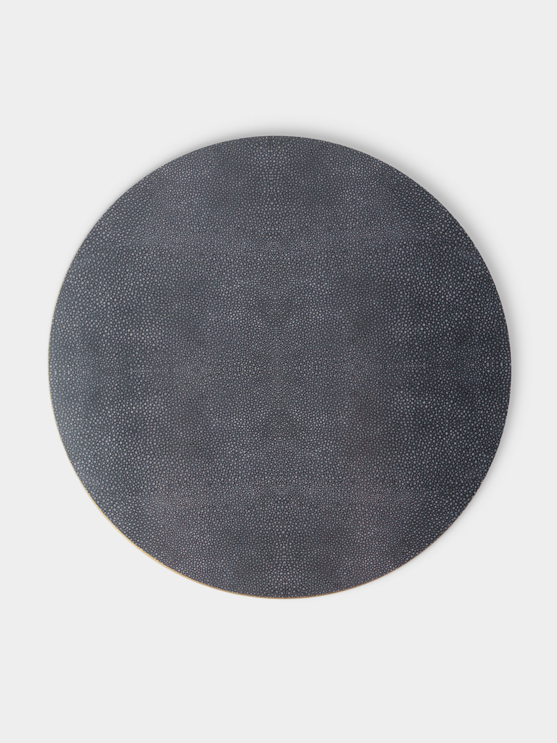 HestiaLiving - | Set of 4 | Prestige Faux Shagreen Placemats - Gray - ABASK - 