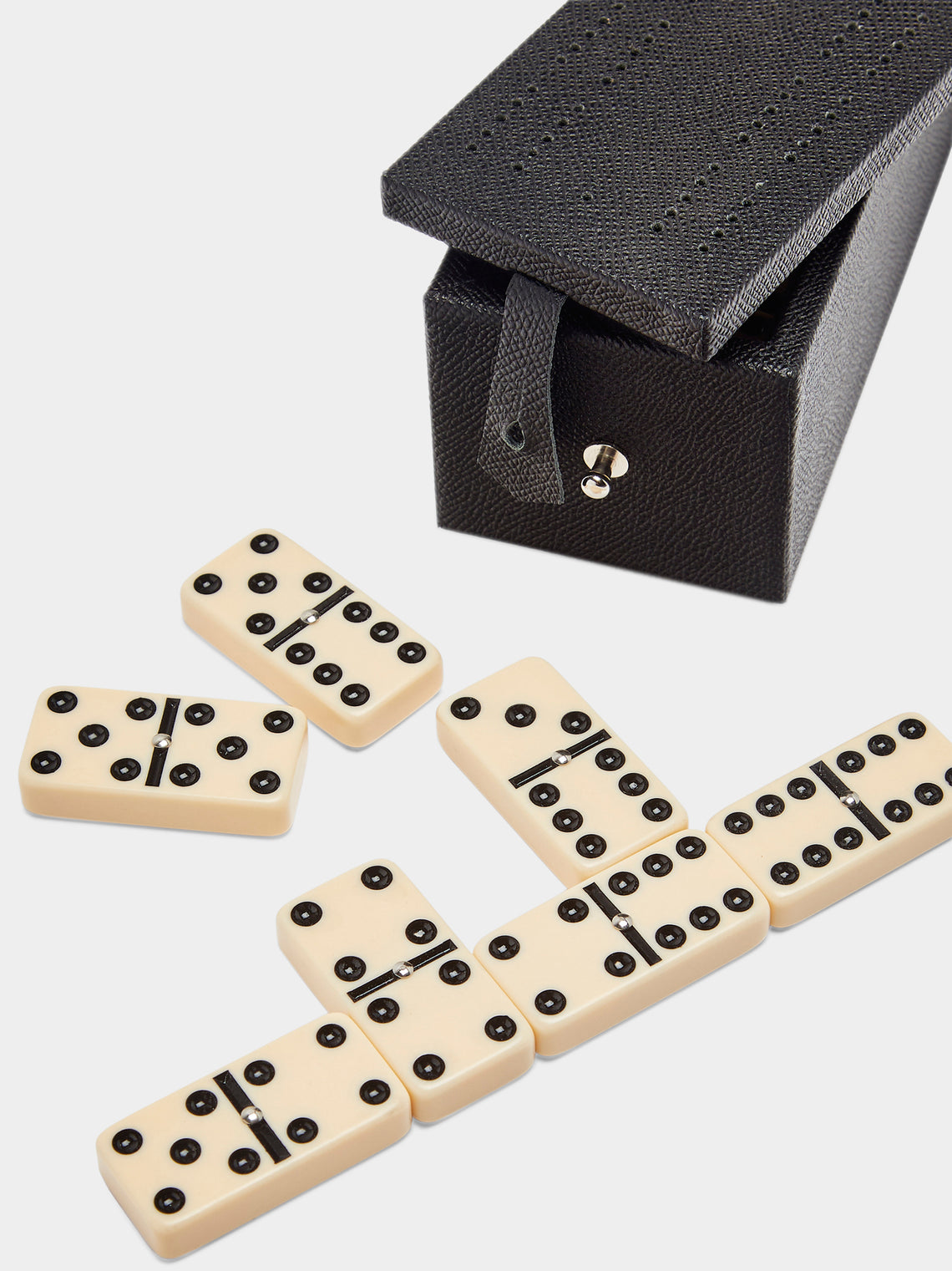 Geoffrey Parker - Leather Dominoes and Cribbage Set - Black - ABASK