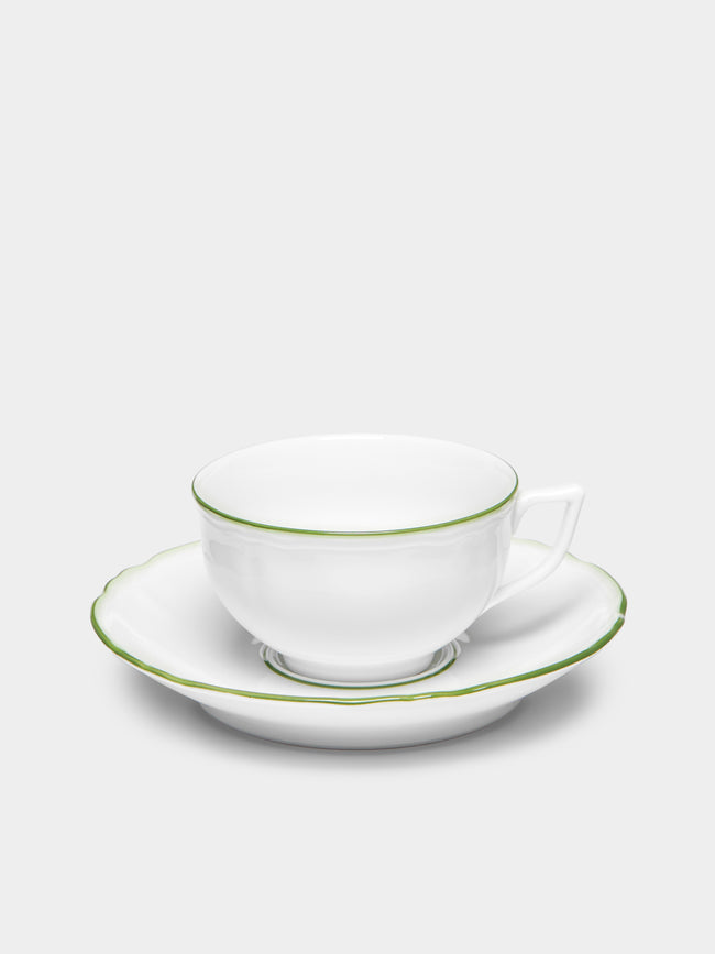 Raynaud - Touraine Hand-Painted Porcelain Teacup and Saucer -  - ABASK - 