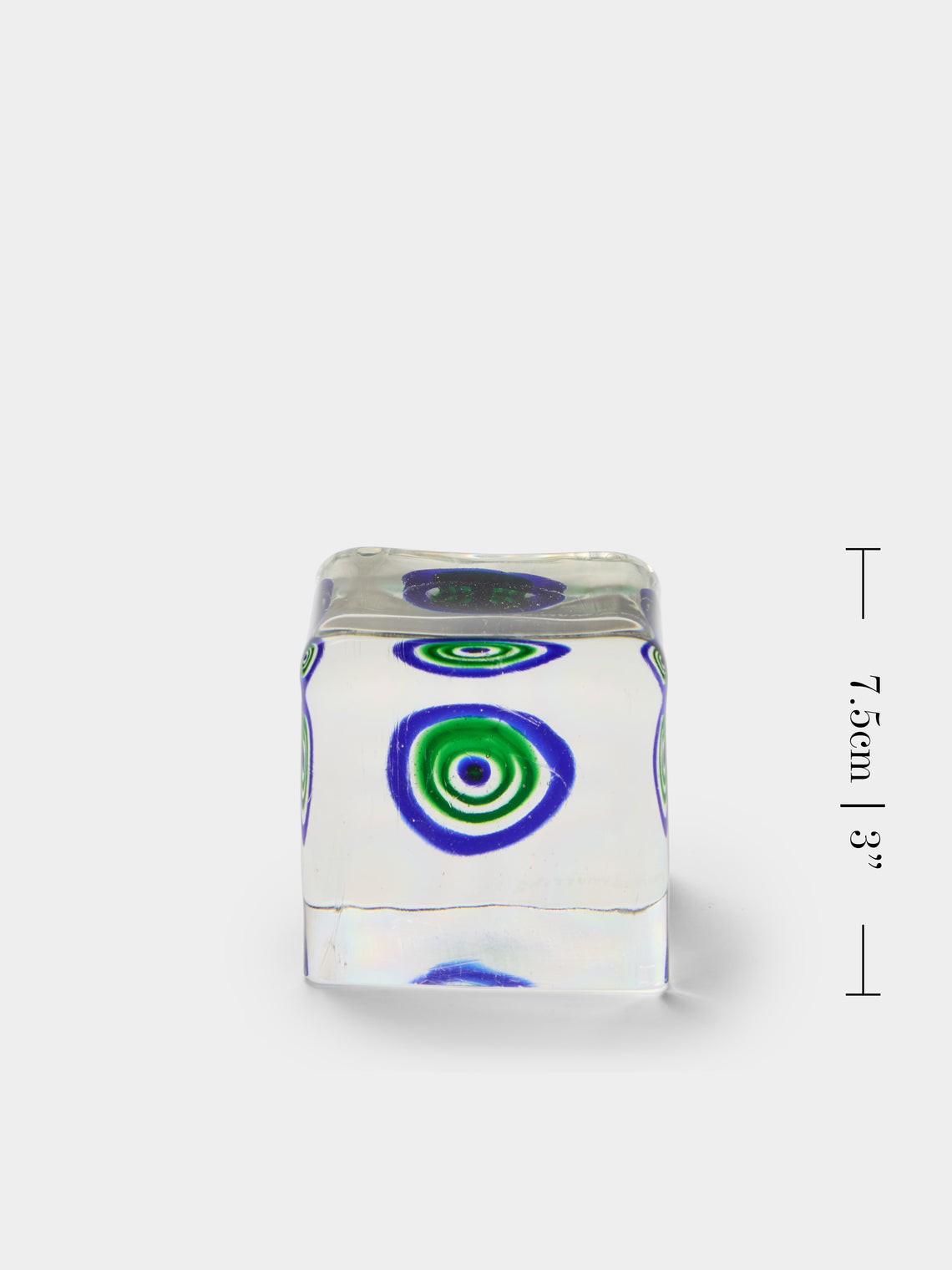 Antique and Vintage - 1980s La Murrina Murano Glass Paperweight - Green - ABASK