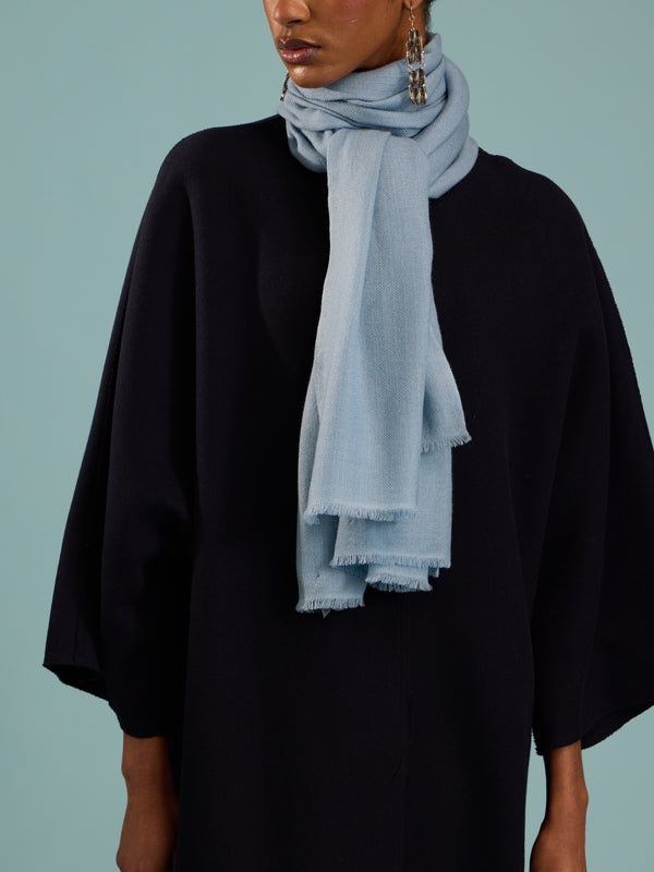 Denis Colomb - Kiri Cashmere Scarf (78.5in/2m) - Light Blue - ABASK