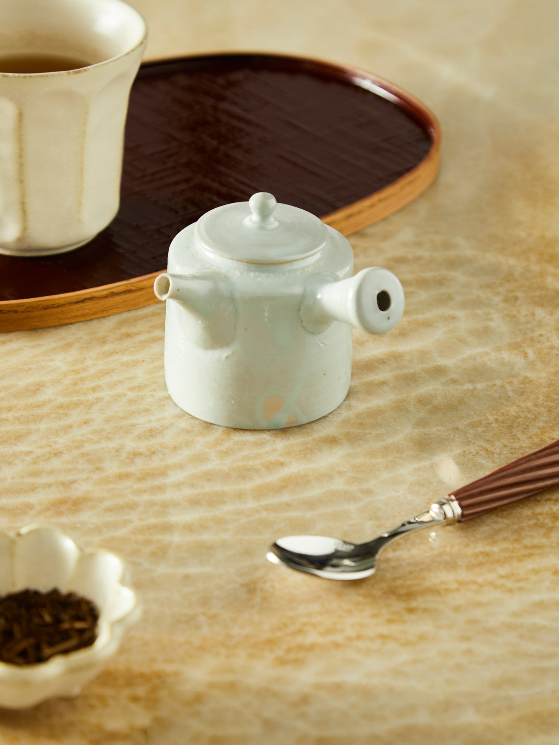 Shimojo Akira - Wood-Fired Ceramic Kyuusu Teapot -  - ABASK