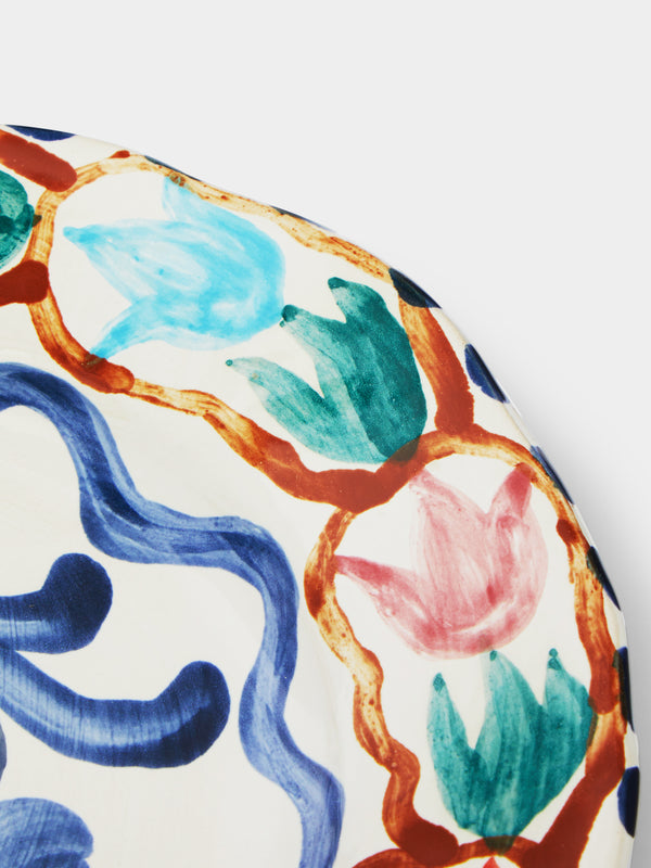 Zsuzsanna Nyul - Hand-Painted Ceramic Dessert Plates (Set of 4) -  - ABASK