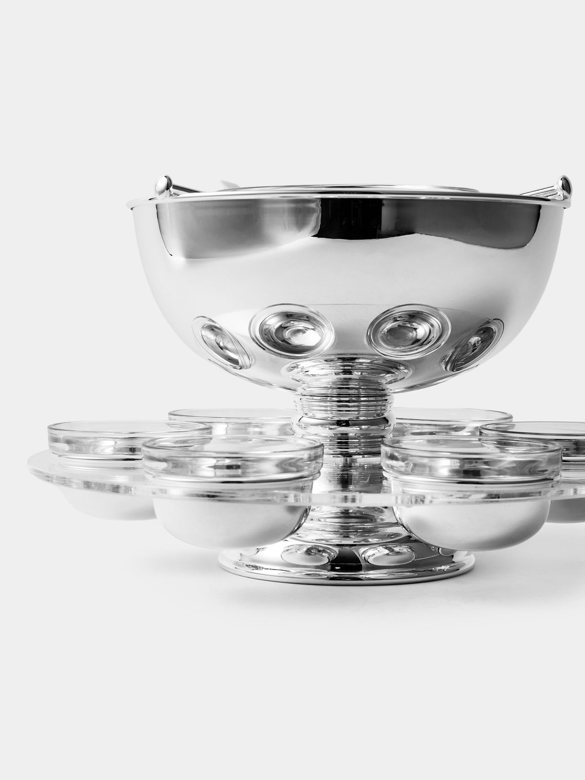 Greggio - Silver-Plated Caviar Bowl with Glasses - Silver - ABASK