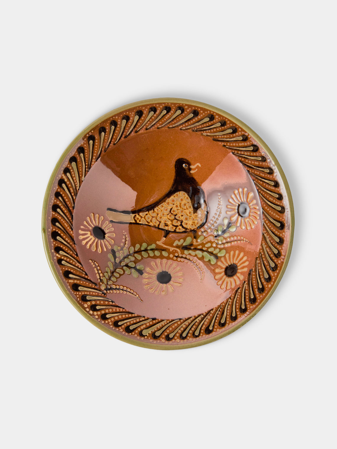Poterie d’Évires - Animals Hand-Painted Ceramic Breakfast Bowls (Set of 4) - Light Brown - ABASK