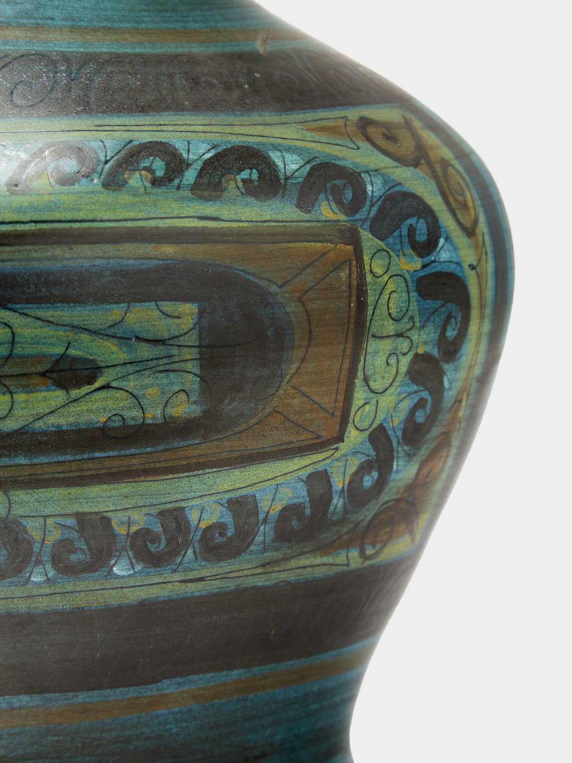 Antique and Vintage - 1960s Jean de Lespinasse Ceramic Vase (18.5in/47.5cm) - Blue - ABASK