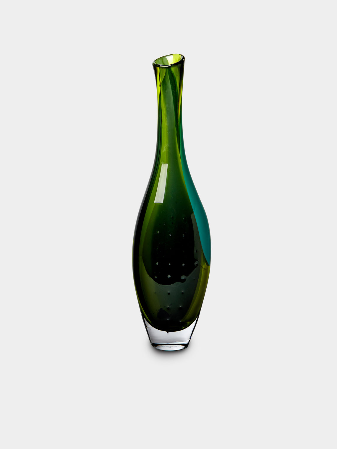 Stewart Hearn - Freedom Hand-Blown Glass Vase (26.5in/68cm) - Green - ABASK - 