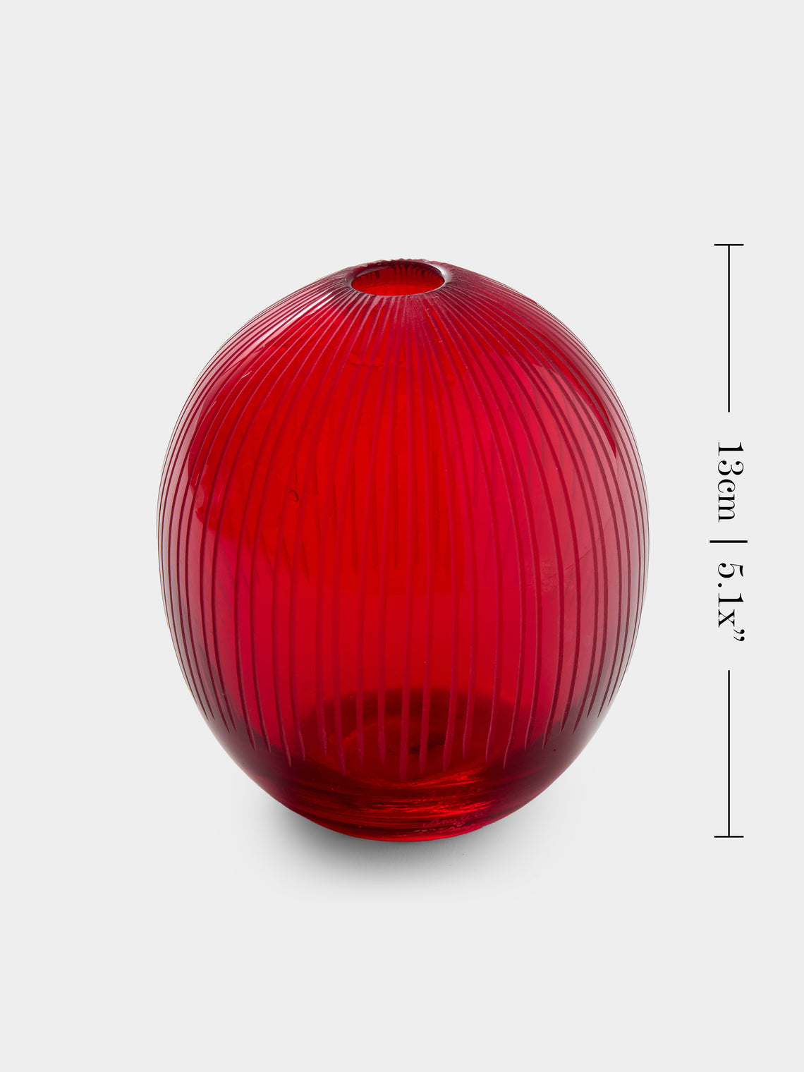 Antique and Vintage - 1960s Murano Glass Bud Vase (5in/13cm) - Red - ABASK