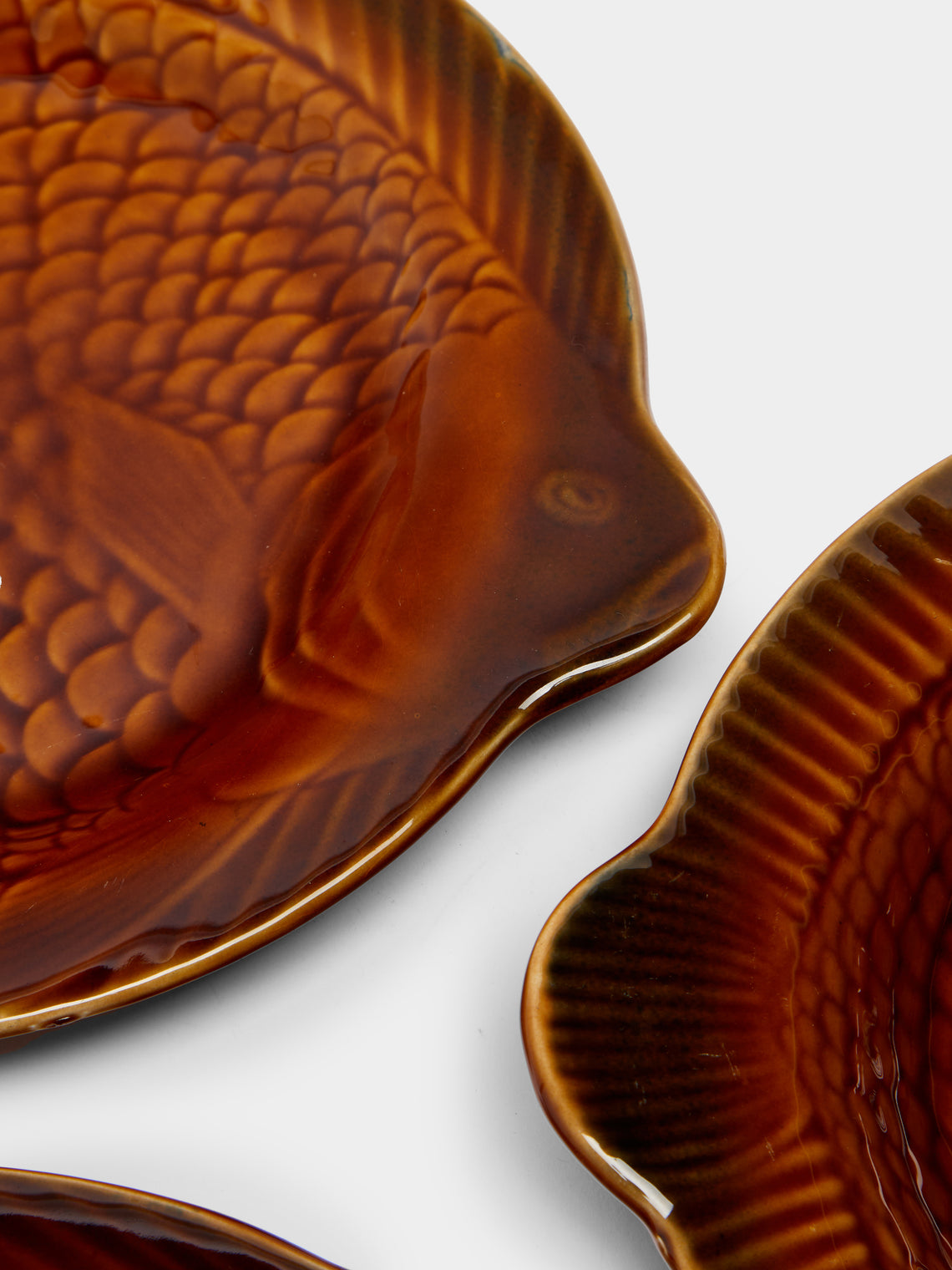 Antique and Vintage - 1950s Sarreguemines Ceramic Fish Dinner Plates (Set of 6) -  - ABASK