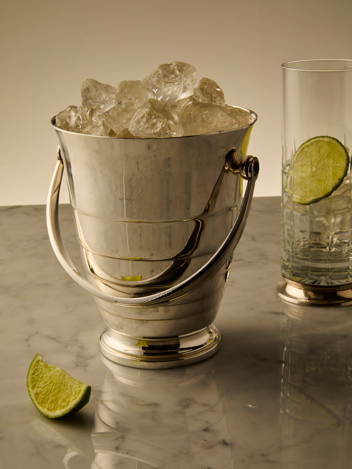 Antique and Vintage - 1960s Silver-Plated Ice Bucket - Silver - ABASK