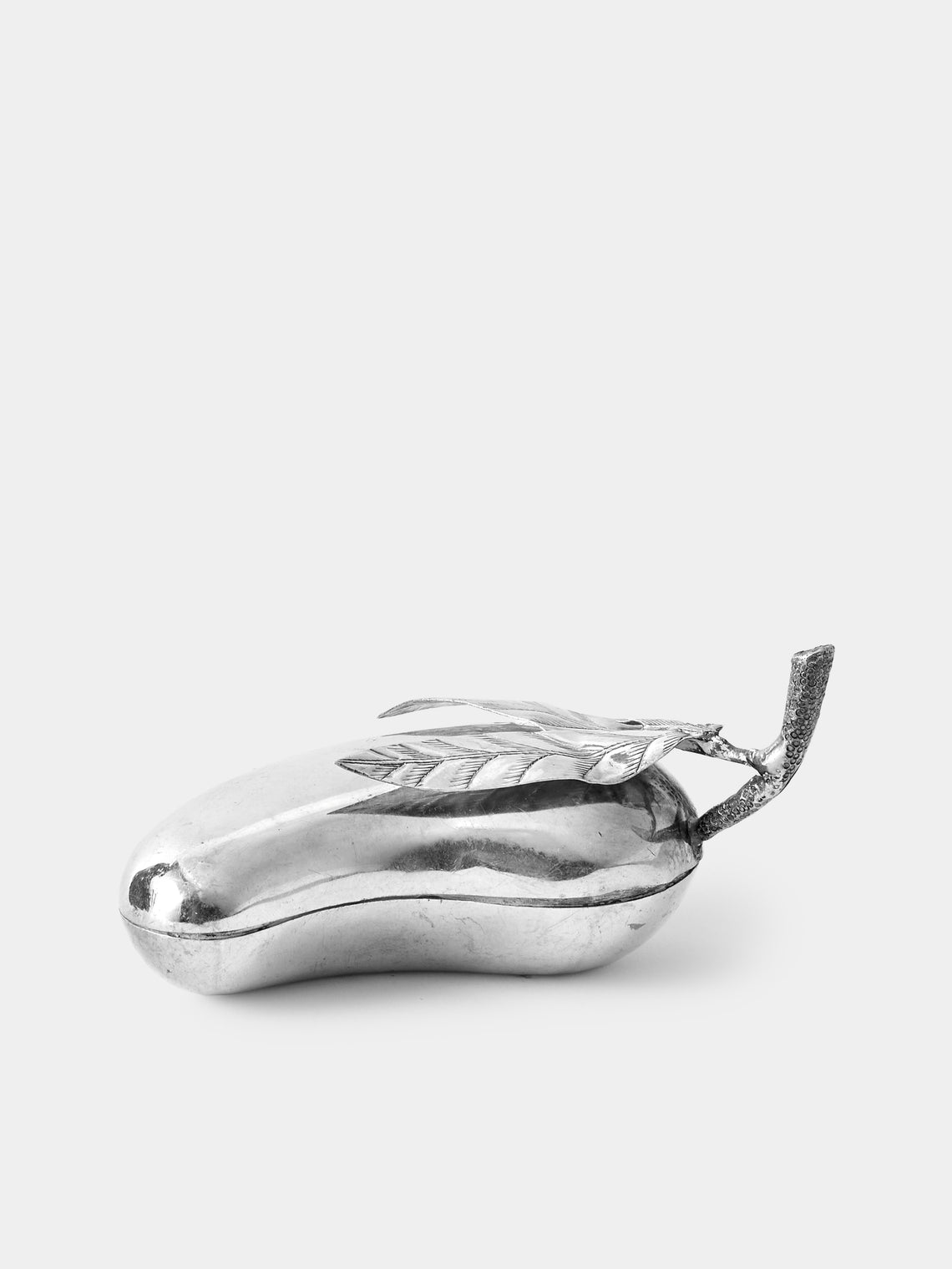 Antique and Vintage - 1900s Solid Silver Aubergine Beetle Box - Silver - ABASK - 