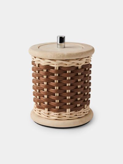 Pigment France - Courbet Leather and Rattan Box - Brown - ABASK - 