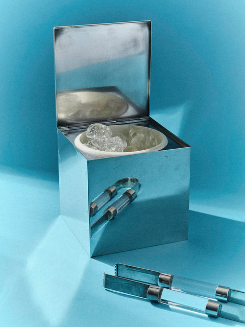 Antique and Vintage - 1970s Florentine Silver-Plated Ice Bucket - Silver - ABASK