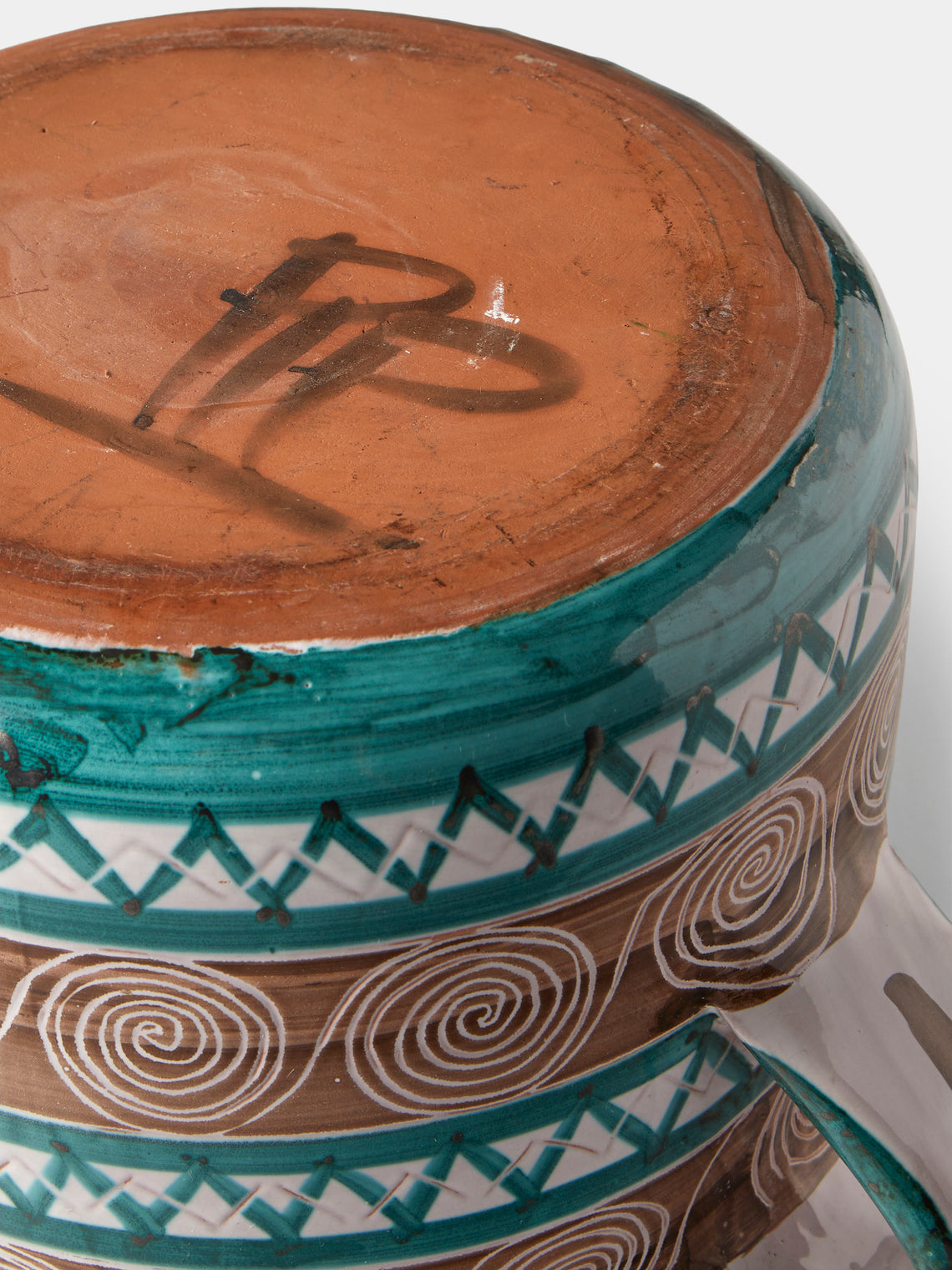 Antique and Vintage - 1950s Robert Picault Ceramic Handled Pot - Brown - ABASK