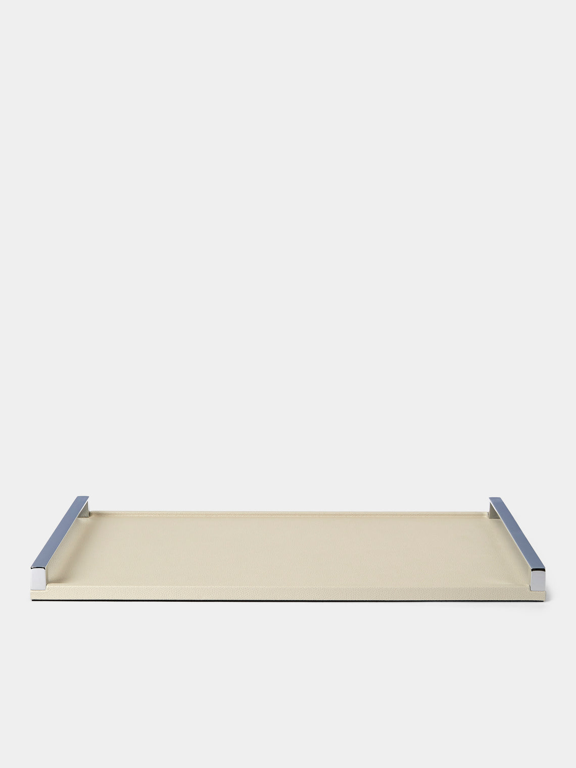 Pinetti - Giove Leather Tray (21in/53cm) - Cream - ABASK