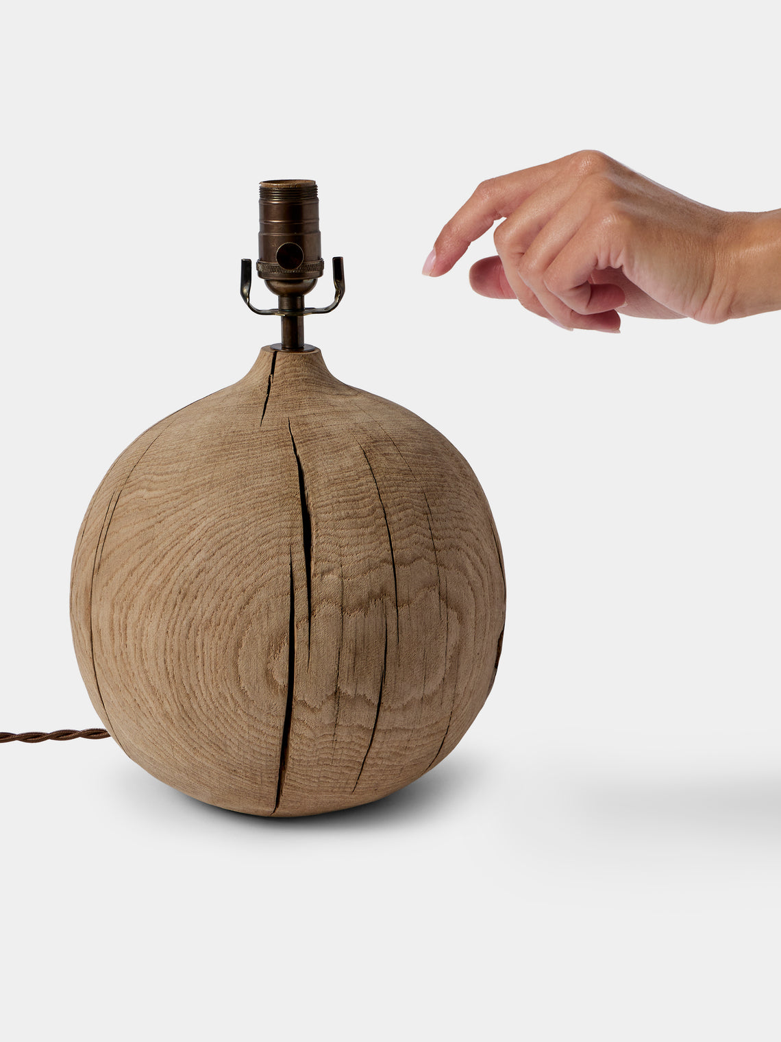 Jamie Gaunt Designs - No. 3 Ball Natural Oak Table Lamp - Natural - ABASK
