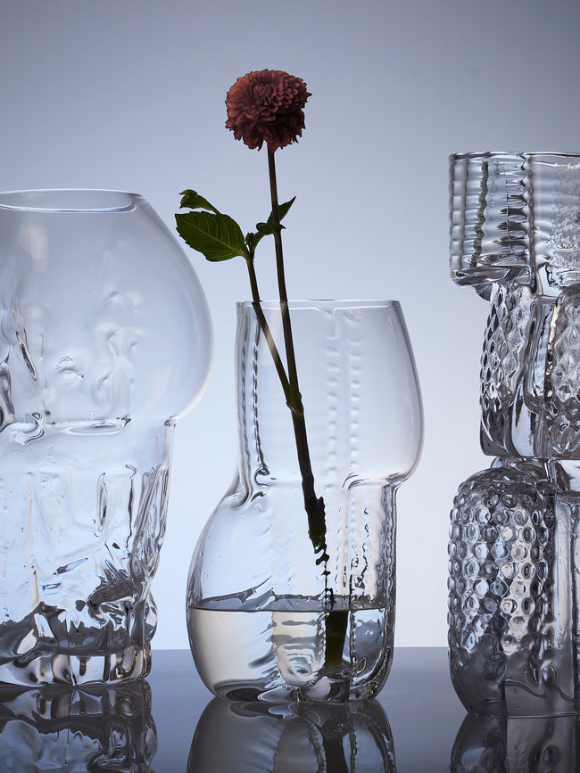 Hana Hillerová - Remix Hand-Blown Glass Vessel (12in/31cm) - Clear - ABASK