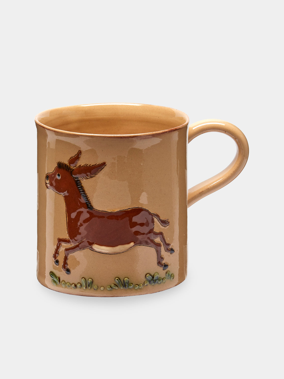 Poterie d’Évires - Animals Hand-Painted Ceramic Mugs (Set of 6) - Cream - ABASK