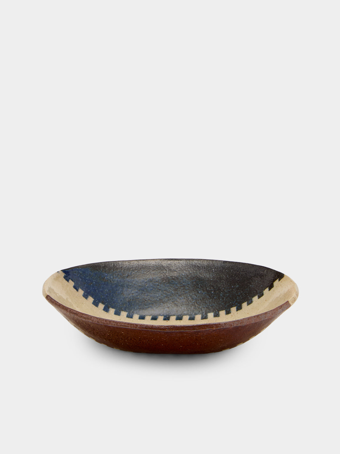 Makidani-gama - No. 1 Nerikomi Ceramic Medium Oval Bowls (Set of 5) - Multiple - ABASK