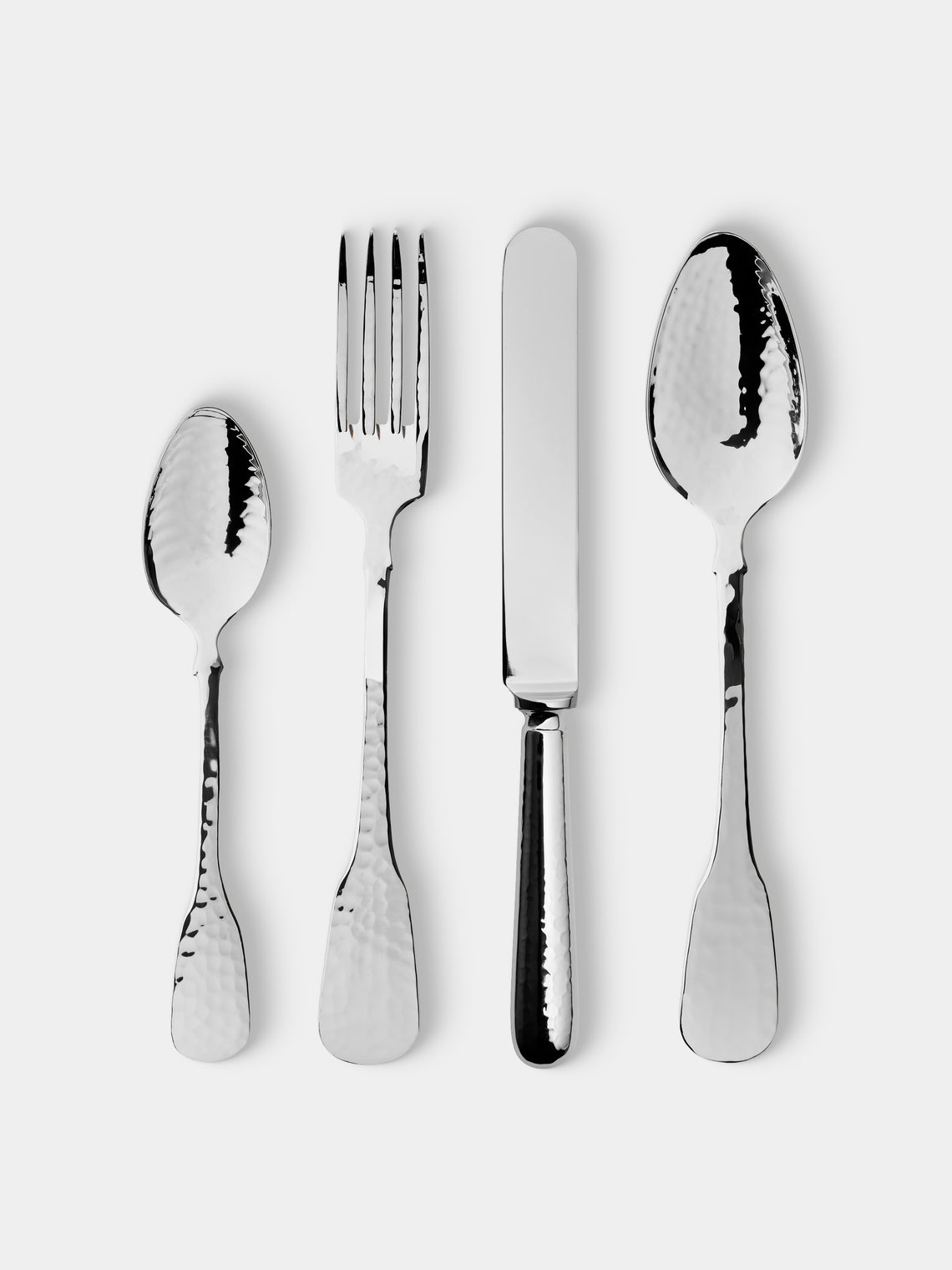 Pampaloni - Troia Silver-Plated Dinner Cutlery (Set of 4 Pieces) - Silver - ABASK - 