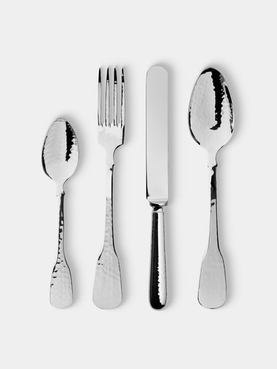 Pampaloni - Troia Silver-Plated Dinner Cutlery (Set of 4 Pieces) - Silver - ABASK - 