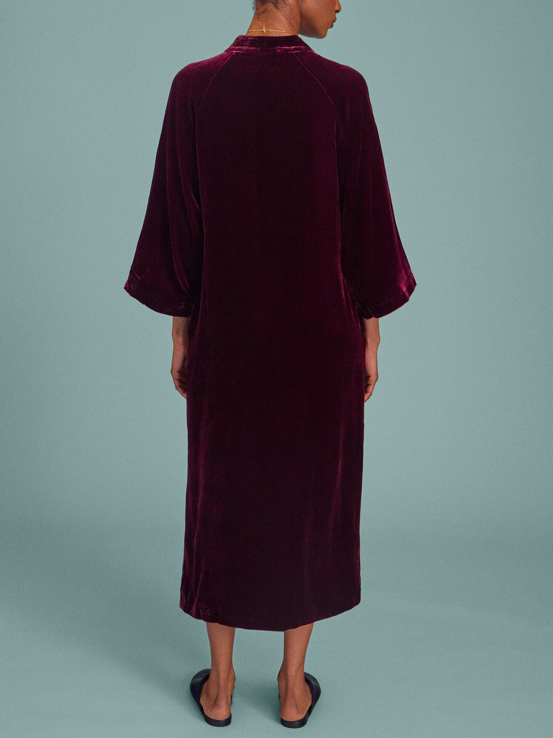 Yali Milano - Velvet Light Robe | Size: S - Red - ABASK
