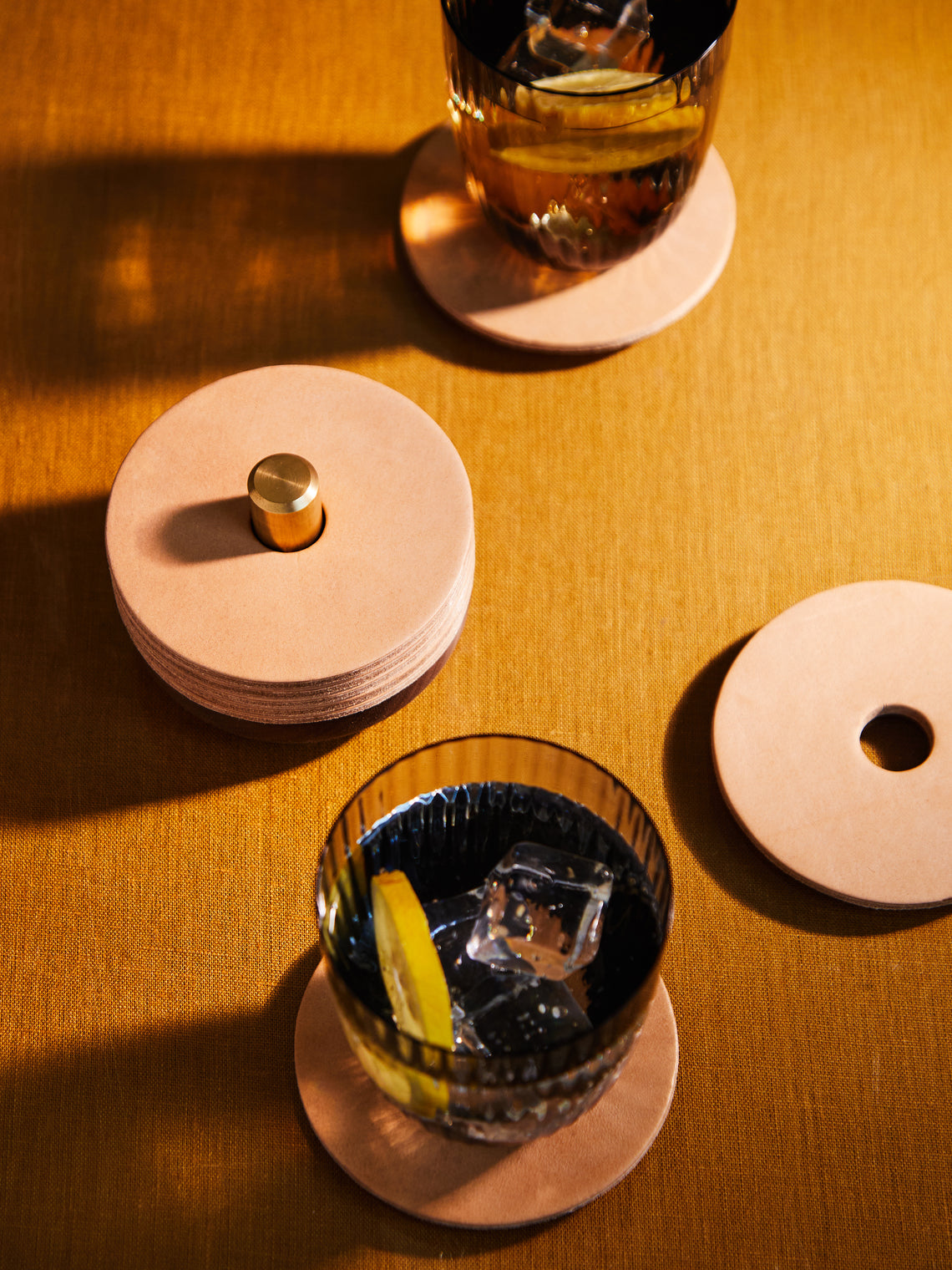 Otis Ingrams - Leather Coasters (Set of 8) -  - ABASK