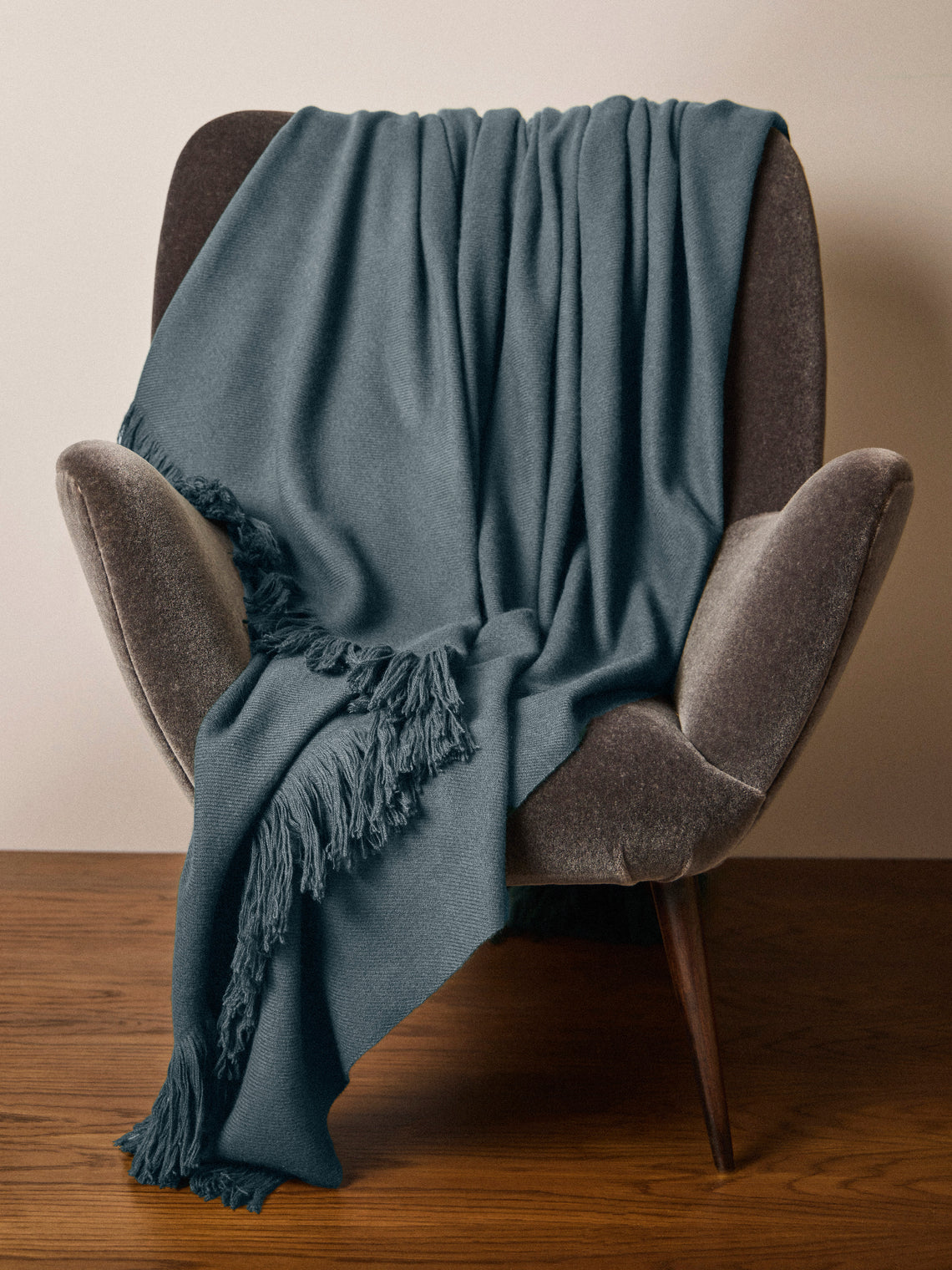 Denis Colomb - Cashmere Throw (79in/2m) - Blue - ABASK