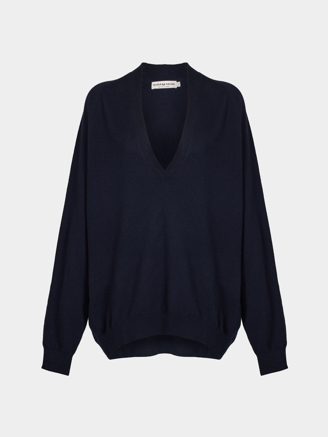 Arch4 - Oona Baby Goat Cashmere V-Neck Sweater | Size: M - Navy - ABASK - 