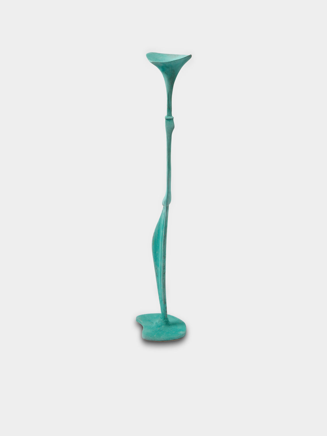 Shaha Raphael - Low Tide Fishbone Hand-Cast Brass Medium Candelabra - Green - ABASK