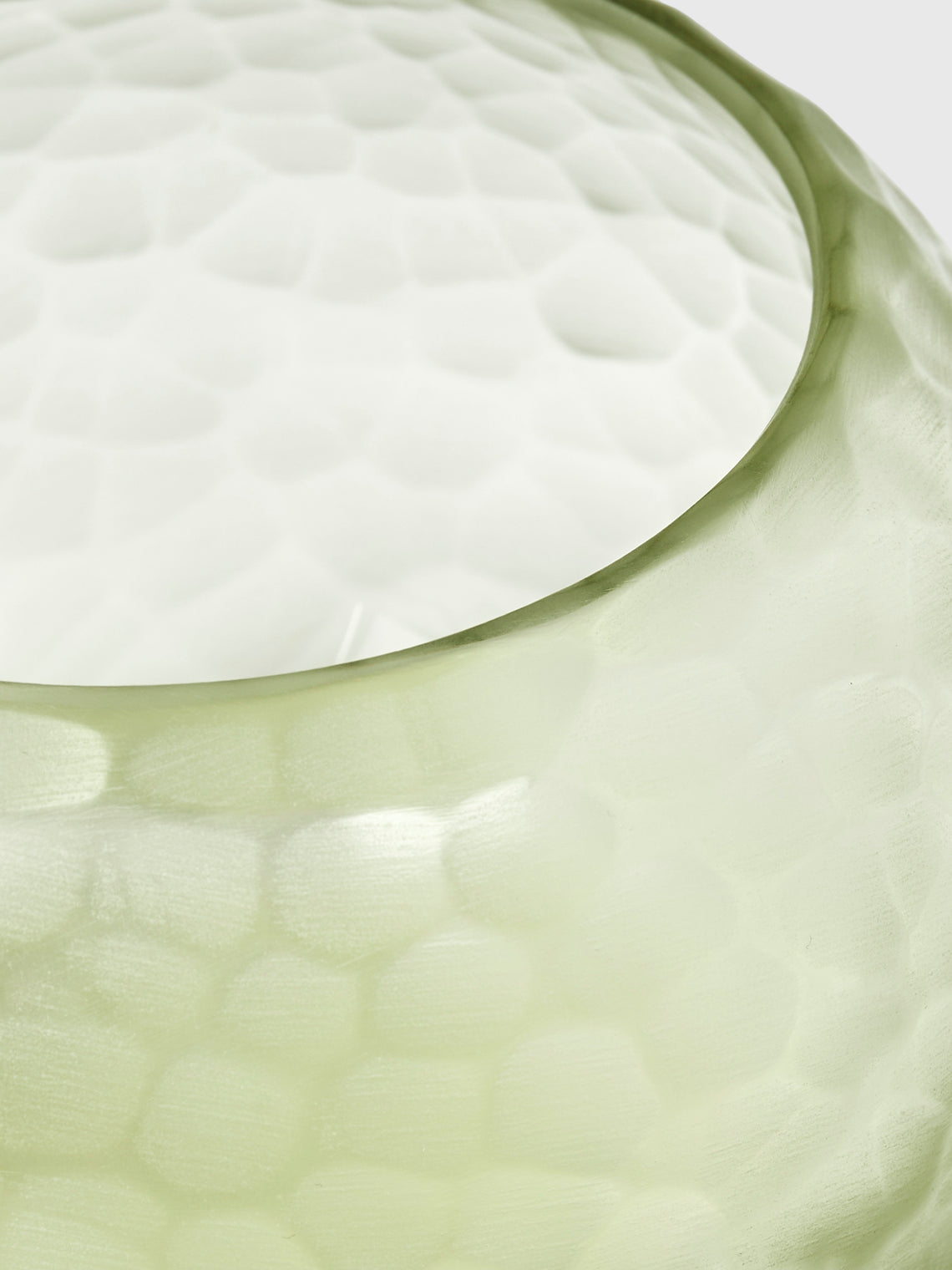 Micheluzzi Glass - Bocia Verdino Diamante Hand-Blown Murano Glass Vase (5.5in/14cm) - Green - ABASK