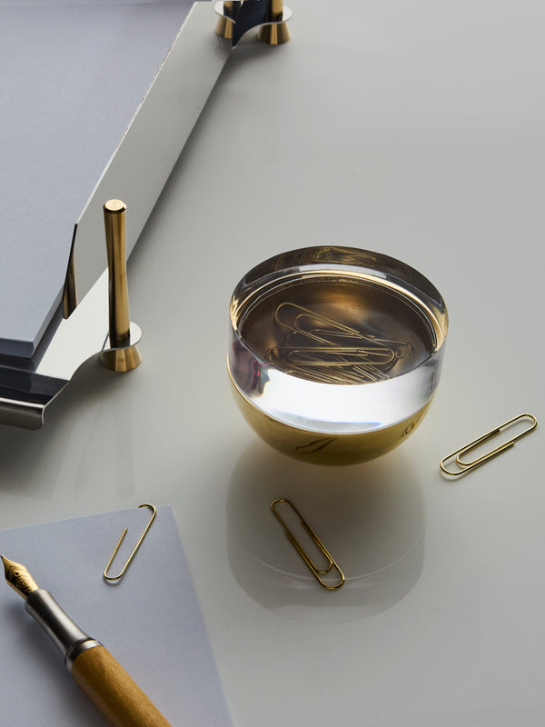 AnObjct - Sfera Sun Brass Medium Lidded Bowl - Gold - ABASK