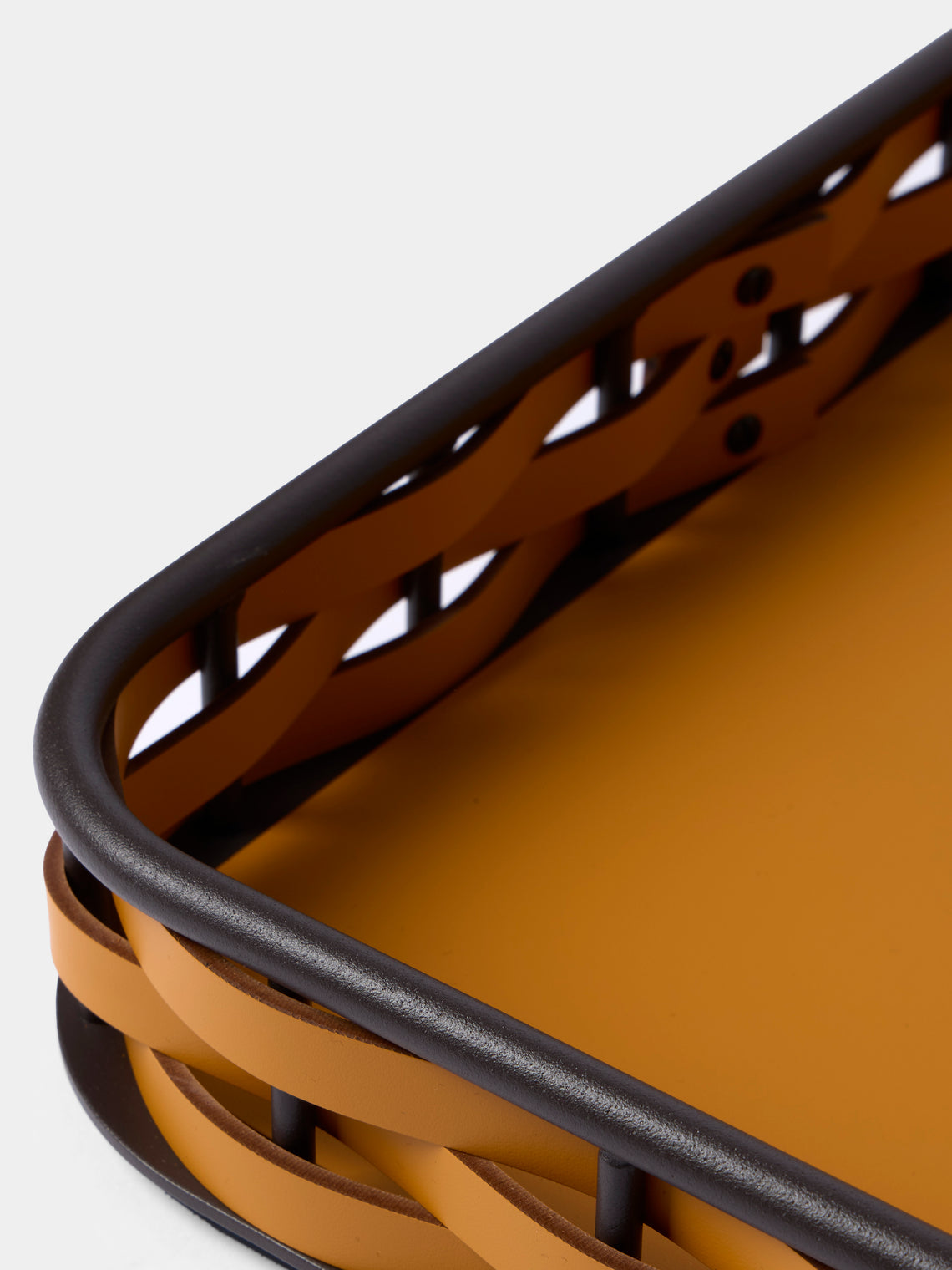RUDI - Nassa Leather Tray (24in/60.5cm) - Tan - ABASK