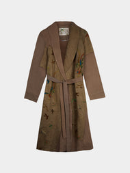By Walid - 1920s Embroidered Khadi Silk Kimono Robe -  - ABASK - 