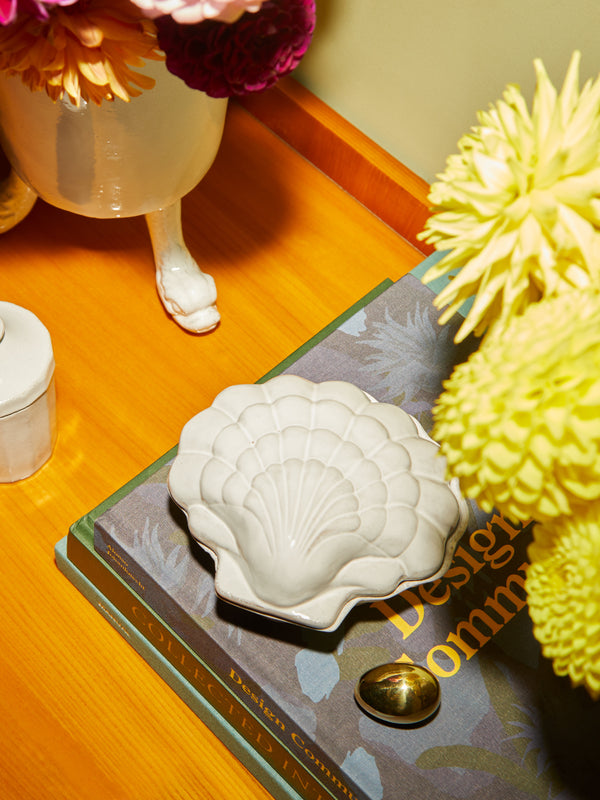Astier de Villatte - Shell Hand-Glazed Ceramic Box -  - ABASK
