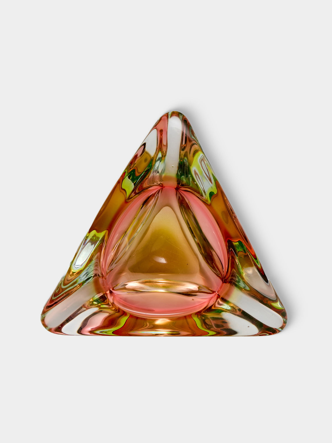 Antique and Vintage - Mid-Century Murano Glass Ashtray - Orange - ABASK