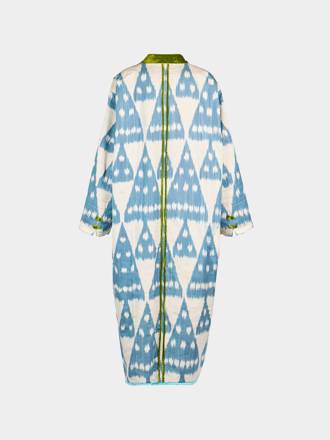 Nazzy Beglari - Hand-Loomed Ikat Velvet Reversible Robe | One Size - Multiple - ABASK