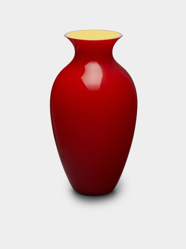 NasonMoretti - Antares Hand-Blown Murano Glass Bud Vase (5.5in/14cm) - Red - ABASK - 