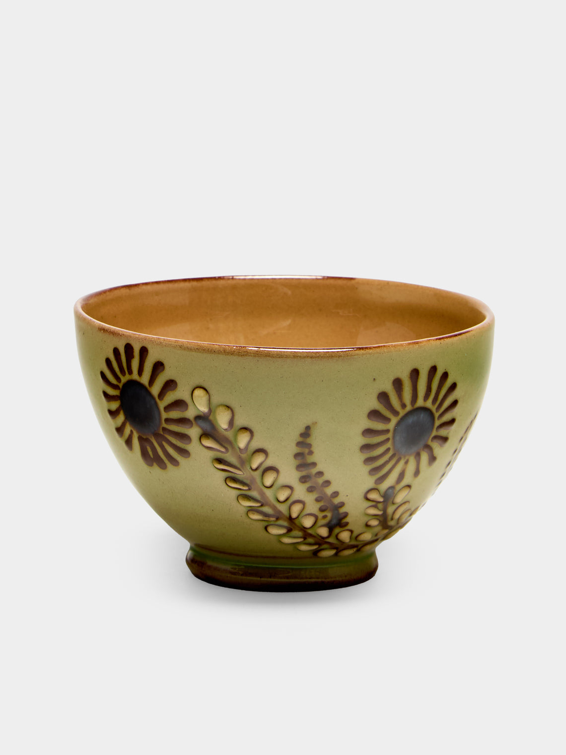 Poterie d’Évires - Flowers Hand-Painted Ceramic Petite Bowls (Set of 6) - Green - ABASK
