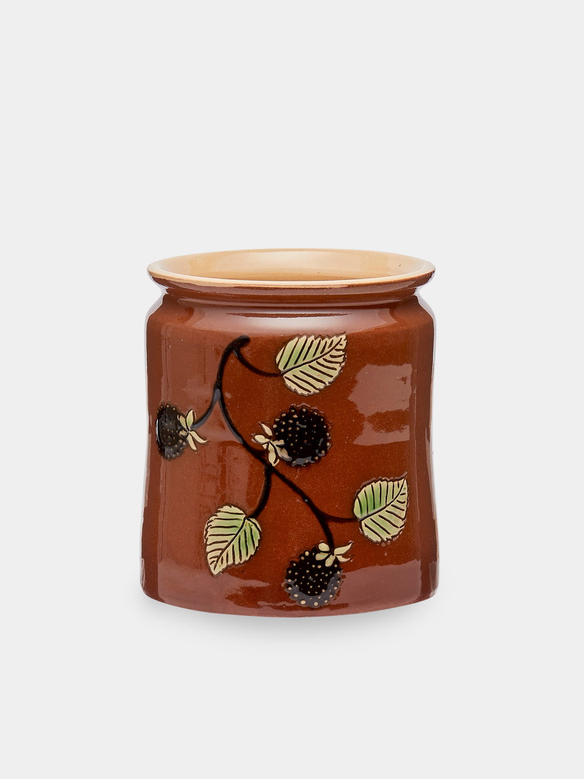 Poterie d’Évires - Fruits Hand-Painted Ceramic Confiture Pots (Set of 3) - Multiple - ABASK