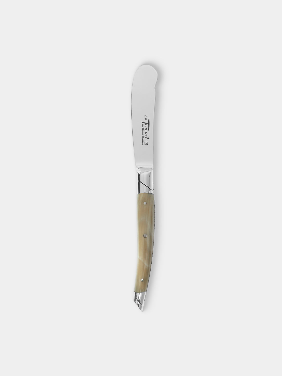 Goyon-Chazeau - Le Thiers Prestige Flammée Blonde Horn Butter Knife - Brown - ABASK - 