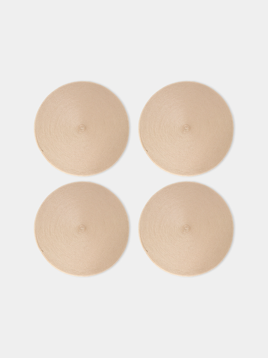 Pigment France - Trocadero TechStraw Round Placemats (Set of 4) - Natural - ABASK - 