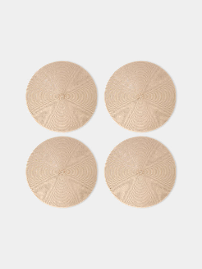 Pigment France - Trocadero TechStraw Round Placemats (Set of 4) - Natural - ABASK - 