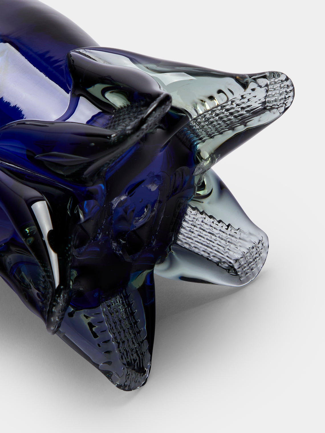 Antique and Vintage - Mid-Century Glass Vase - Blue - ABASK