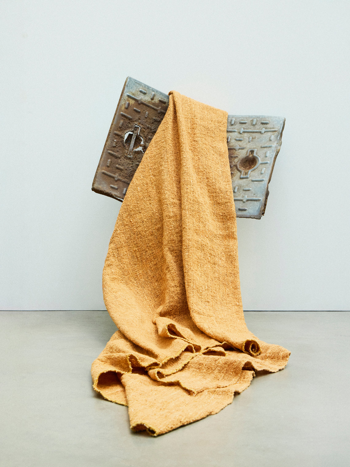 Valentina Hoyos - Hand-Dyed Cotton Bed Blanket (106in/2.7m) - Orange - ABASK