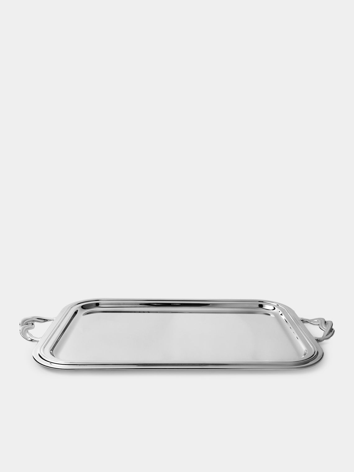 Greggio - Villa Pisani Silver-Plated Tray (19.5in/50cm) - Silver - ABASK