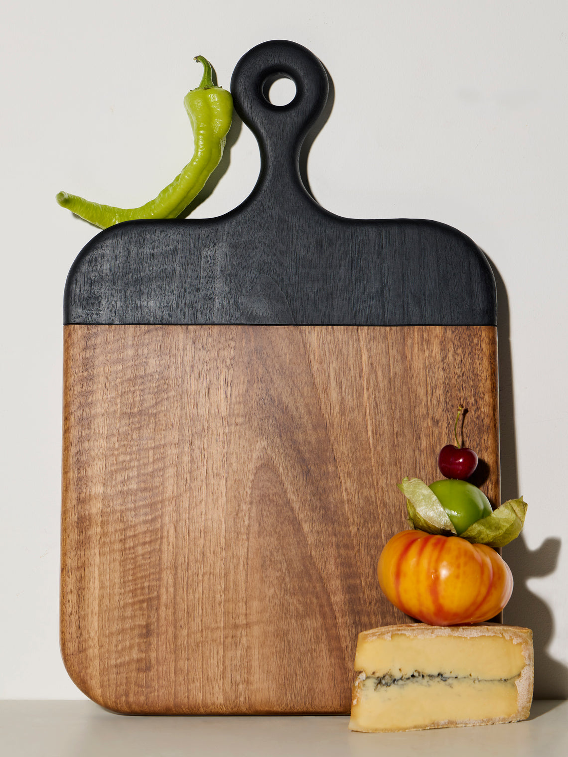 Lucas Castex - Hand-Carved Walnut Serving Board - Dark Brown - ABASK