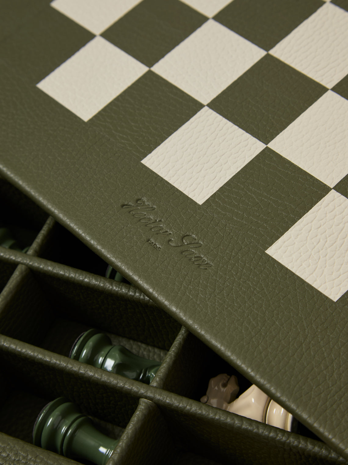 Hector Saxe - Leather Chess Set - Green - ABASK