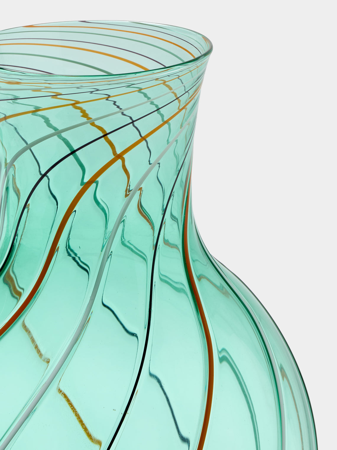 Antique and Vintage - 1980s Marco Toso Borella Murano Glass Vase (14.5in/37cm) - Green - ABASK